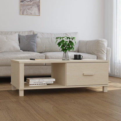 Sohvapöytä HAMAR hunajanruskea 100x55x35 cm täysi mänty  Tyylitukku.fi