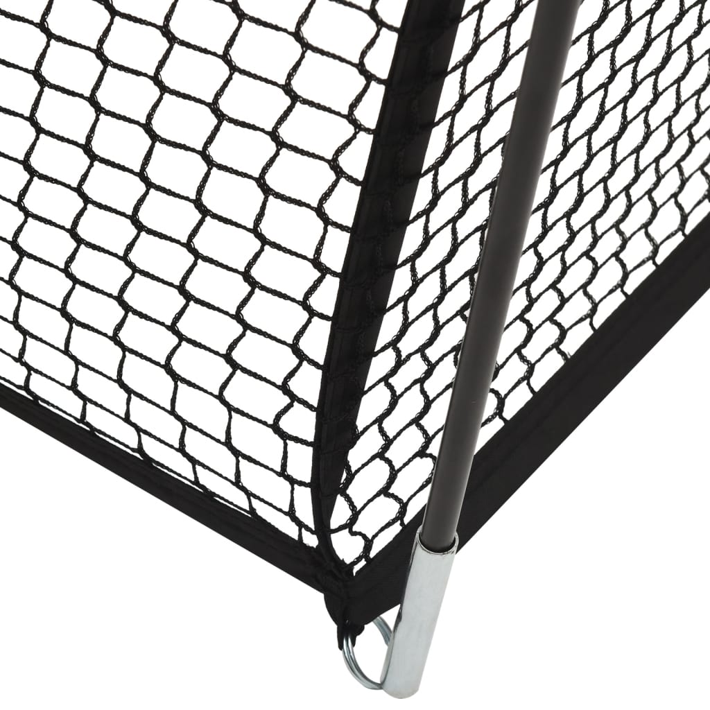 Pesäpallo lyöntihäkki musta verkko 600x400x250 cm polyesteri  Tyylitukku.fi
